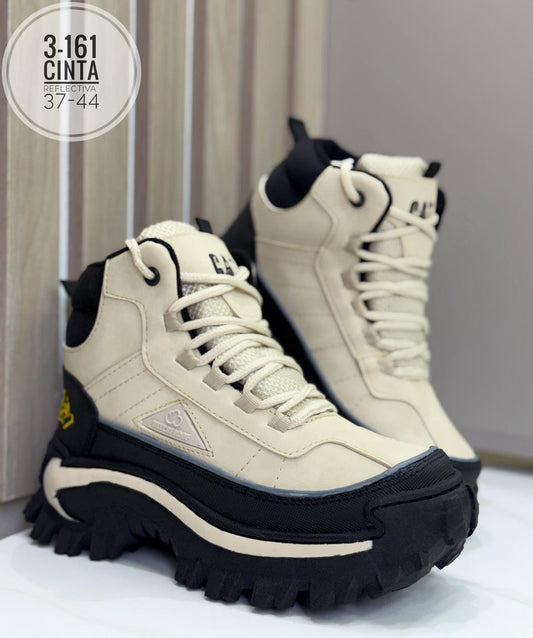 BOTA CATERPILLAR REFLECTIVA REF 05 COLOR CREMA