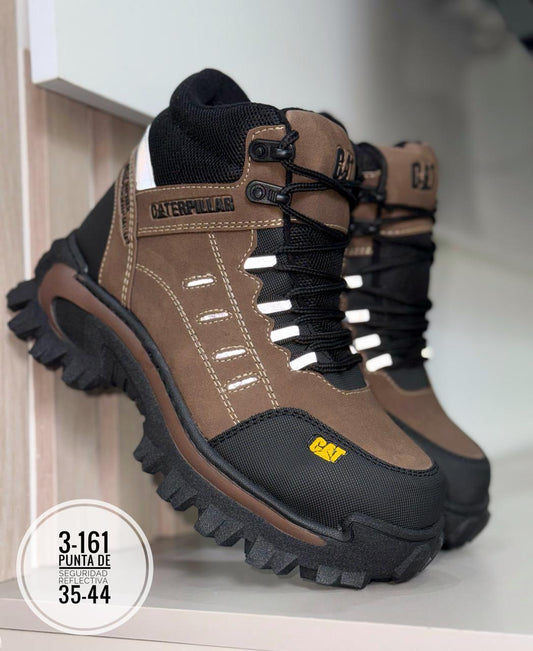 BOTA PUNTERA DE SEGURIDAD CATERPILLAR REF 12 COLOR MARRÓN