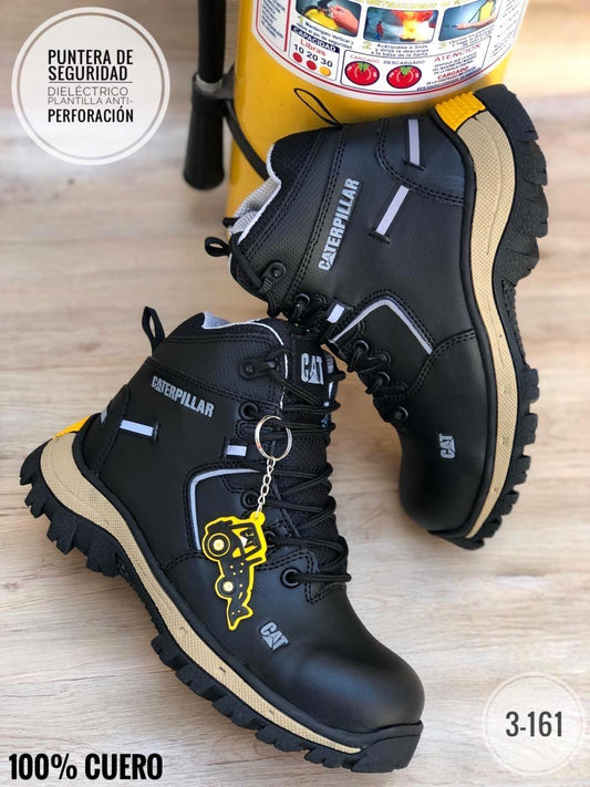 BOTA CUERO PUNTERA DE SEGURIDAD DIELÉCTRICO CATERPILLAR REF 13 COLOR NEGRO X ARENA