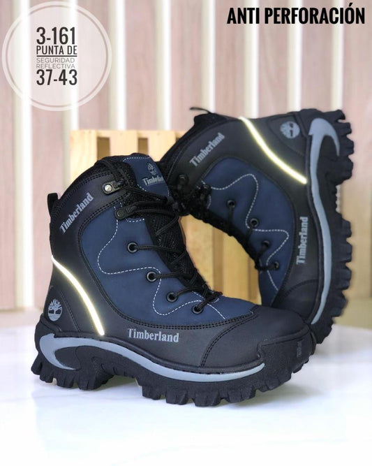 BOTA PUNTERA DE SEGURIDAD ANTIPERFORACIÓN TIMBERLAND REF 14 COLOR NEGRO X AZUL